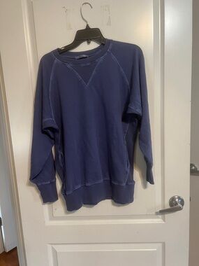 Zenana Outfitters Women's Crewneck Sweatshirt - Navy Blue